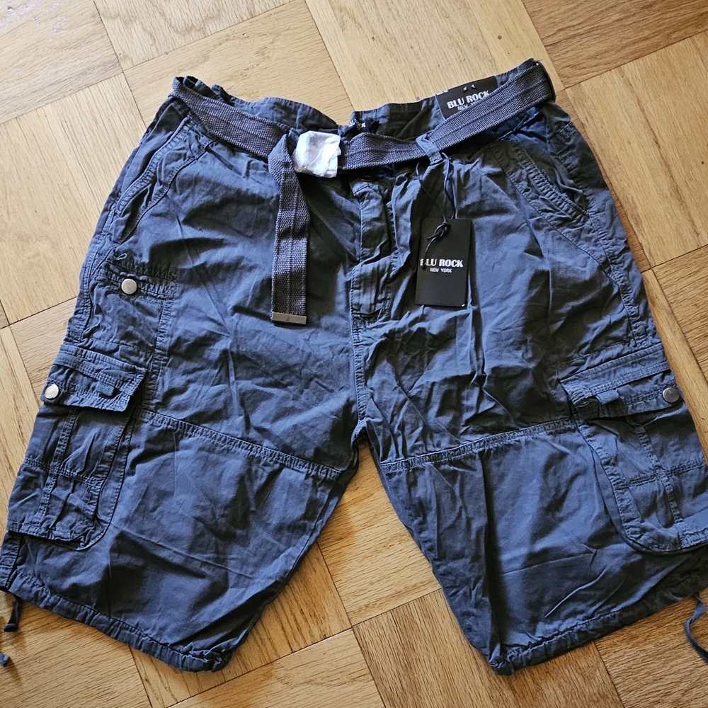 Men's Charcoal Grey Cargo Shorts